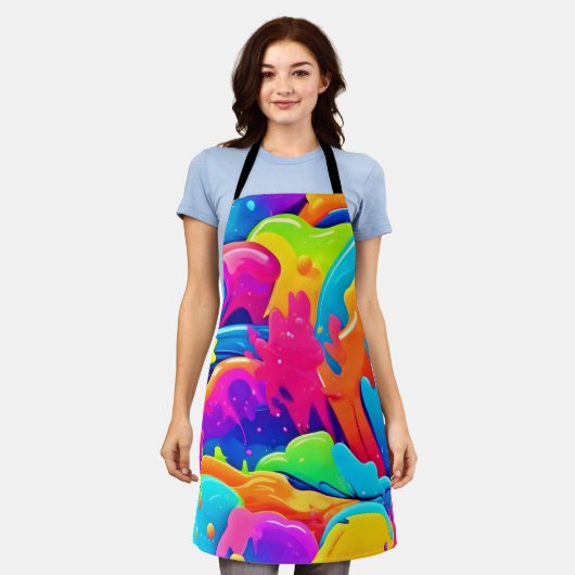 色の星雲 エプロン (着用した状態)