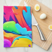 色の星雲 キッチンタオル (四つ折り)