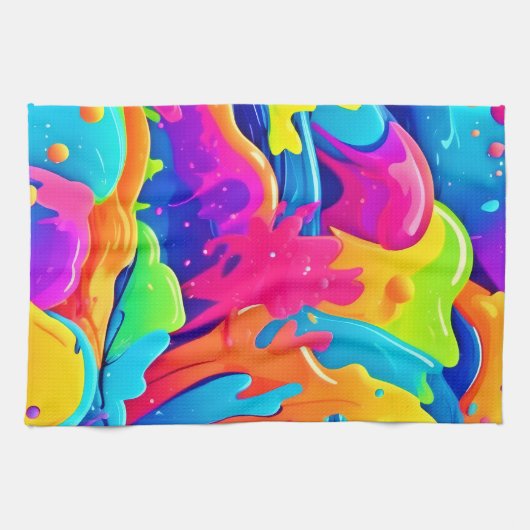 色の星雲 キッチンタオル (横)