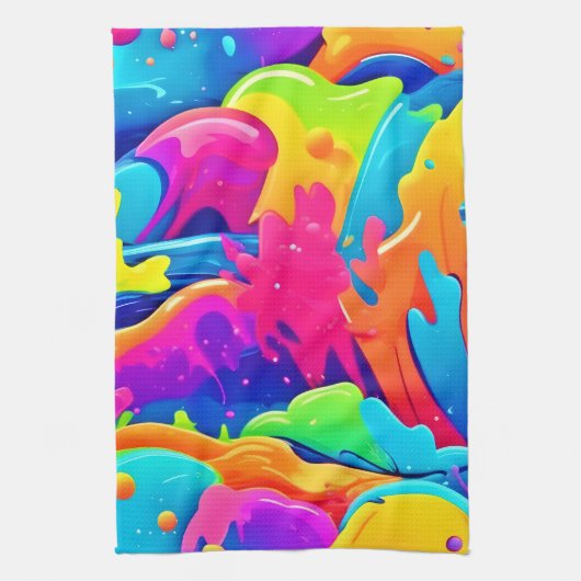 色の星雲 キッチンタオル (縦)