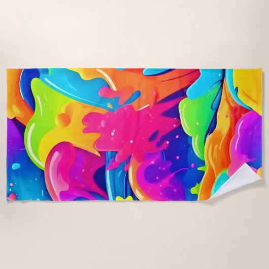 色の星雲 ビーチタオル (正面)