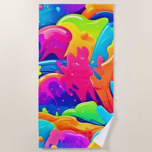 色の星雲 ビーチタオル (正面)