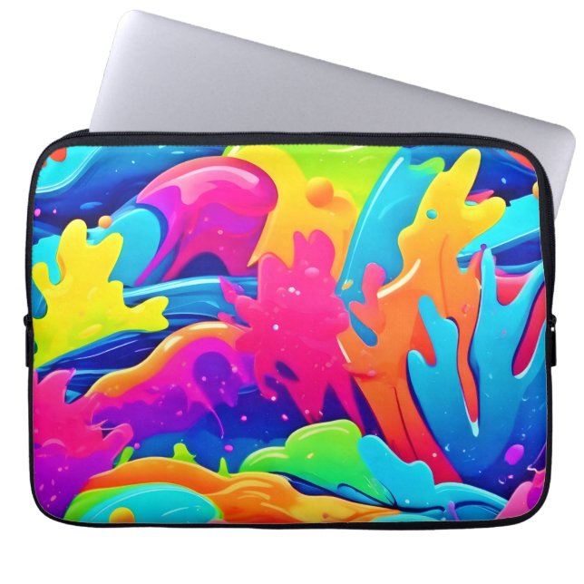 色の星雲 ラップトップスリーブ (正面)