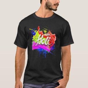色の春祭り ホーリー2022 インド ヒンズー教 祝賀 Tシャツ