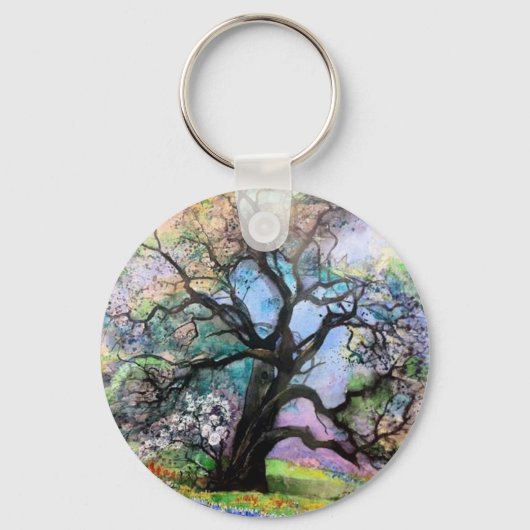 色の木 キーホルダー (正面)
