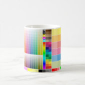 色の材料見本のマグ コーヒーマグカップ (中央)
