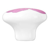 色の植物のピンクのゼラニウムの花 セラミックノブ (側面)