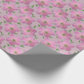 色の植物のピンクのゼラニウムの花 ラッピングペーパー (角)