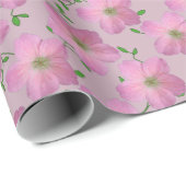 色の植物のピンクのゼラニウムの花 ラッピングペーパー (ロールコーナー)