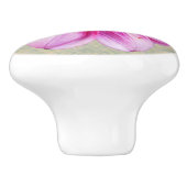 色の植物のピンクのダリアの花 セラミックノブ (側面)