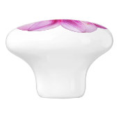 色の植物のピンクのダリアの花 セラミックノブ (側面)