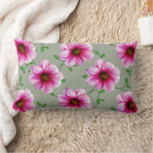 色の植物のピンクのダリアの花 ランバークッション (ブランケット)