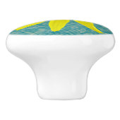 色の植物の新しく黄色い野生の花 セラミックノブ (側面)