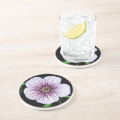 色の植物の淡いブルーのゼラニウムの花 コースター (側面)