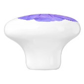 色の植物の青いゼラニウムの花 セラミックノブ (側面)