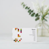 色の正方形-ビジネス 名刺 (スタンド正面)