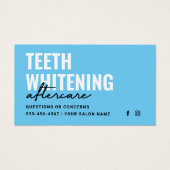 色の歯のホワイトニング・アフターケアに関する指示  (正面)