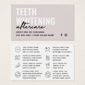 色の歯のホワイトニング・アフターケアに関する指示 (正面&裏面)