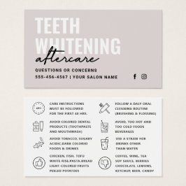 色の歯のホワイトニング・アフターケアに関する指示 