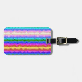 色の波パーソナライズされた ラゲッジタグ