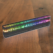 色の波 デスクネームプレート (側面)