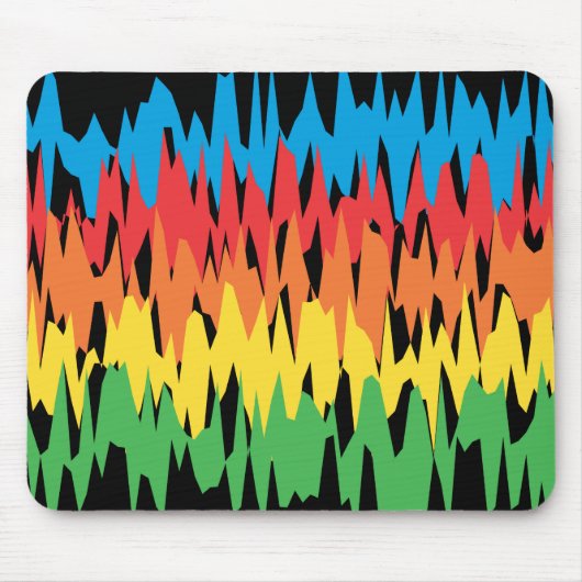 色の波: ベクトルイラストレーション: マウスパッド (正面)