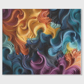 色の波 ラッピングペーパー (フラット)