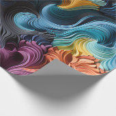 色の波 ラッピングペーパー (角)