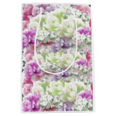 色の混数々の合ブーケ花中抱き枕 ミディアムペーパーバッグ (正面)