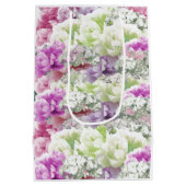 色の混数々の合ブーケ花中抱き枕 ミディアムペーパーバッグ (裏面)