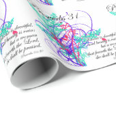 色の渦巻きクリスチャンの高潔な女性 ラッピングペーパー (ロールコーナー)