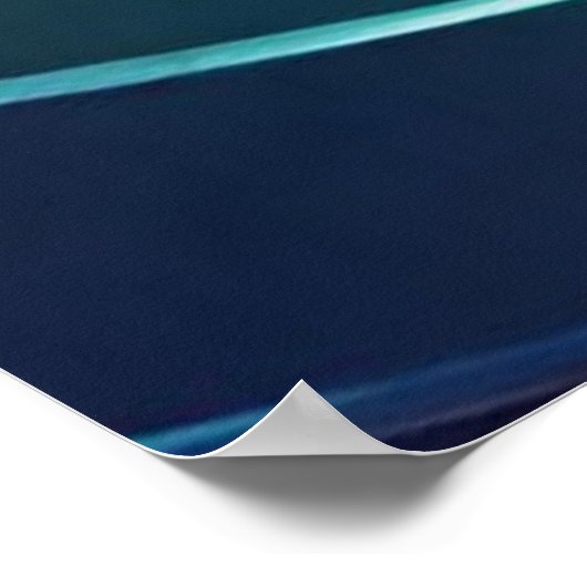 色の渦巻き鮮やか帯 ポスター (角)