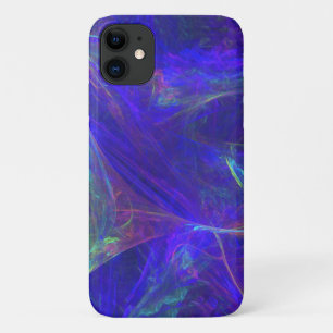 色の渦巻き鮮やか抽象芸術ピンク緑ブルー iPhone 11 ケース