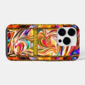色の渦巻き iPhoneケース (裏面横)