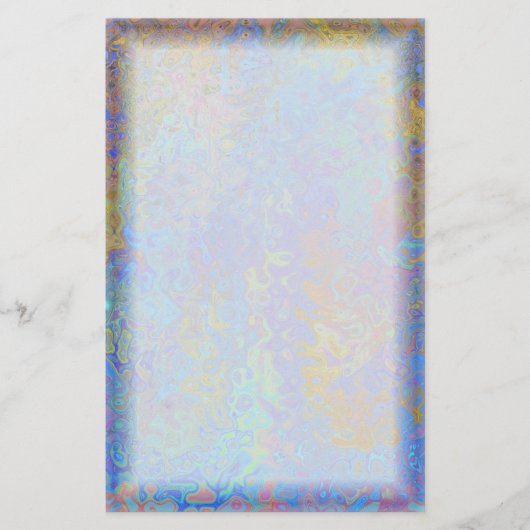 色の渦巻のボーダー 便箋 (正面)