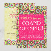 色の渦巻の招待状 招待状 (正面/裏面)