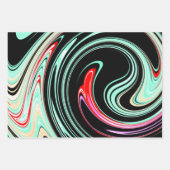 色の渦 ラッピングペーパーシート (正面2)