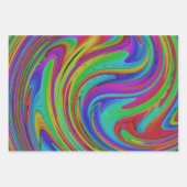 色の渦 ラッピングペーパーシート (正面)