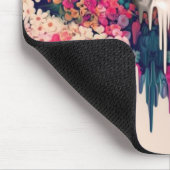 色の溶ける砂糖のスカルを見ること マウスパッド (コーナー)