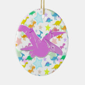 色の漫画Pteranodonは円のオーナメントを主演します セラミックオーナメント (右)