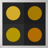 色の濃淡の円 ポスター (正面)