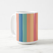 色の濃淡ストライプ付け コーヒーマグカップ (正面左)