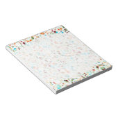 [色の点と円のパターン] +テキストと背景 ノートパッド (アングル)