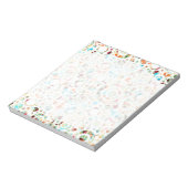 [色の点と円のパターン] +テキストと背景 ノートパッド (回転)