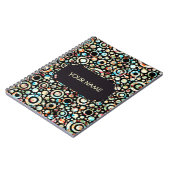 [色の点と円のパターン] +テキストと背景 ノートブック (左側)