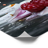 色の爆発でマカロンのダイナミックなシーン ポスター (角)