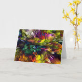 色の爆発 カード (黄色い花)