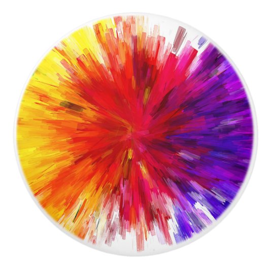 色の爆発 セラミックノブ (正面)