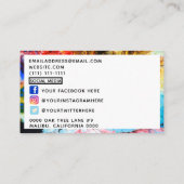 色の爆発 名刺 (裏面)