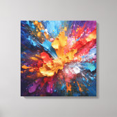 色の爆発：抽象芸術アート最高傑作 キャンバスプリント (正面)